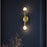 AFX Lighting Lane 2 Light Sconce, Light Antique Brass/White