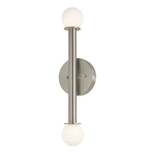 AFX Lighting Lane 2 Light Sconce, Satin Nickel/White