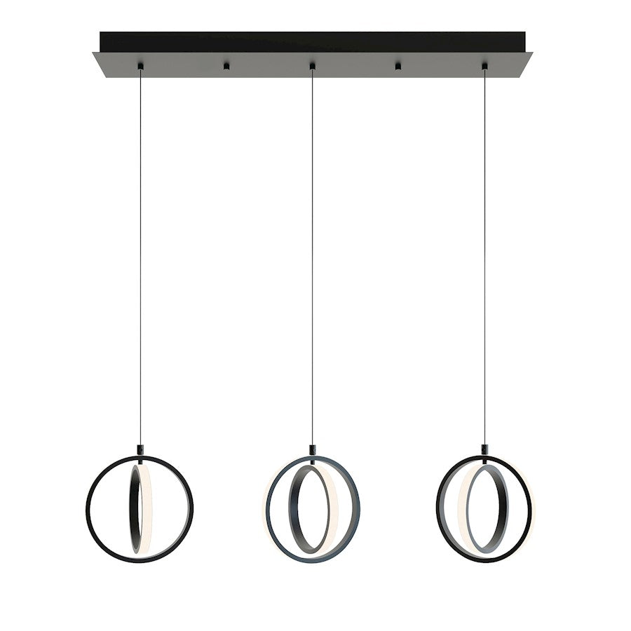 AFX Lighting Lock 3 Light Linear Pendant, 120V