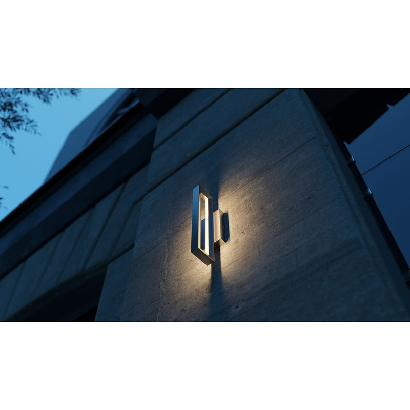 AFX Lighting Liam 2LT 18'' LED Outdoor Sconce, Nickel/White
