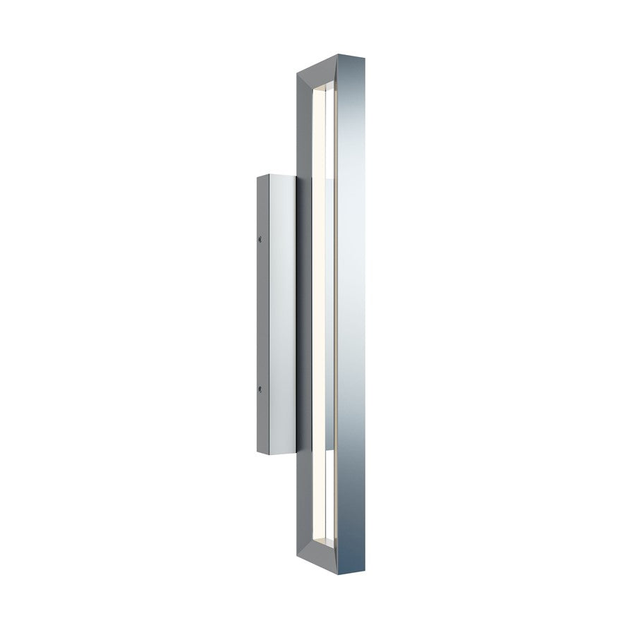 AFX Lighting Liam 2LT 24'' LED Outdoor Sconce, Nickel/White - LEMW0524LAJUDNP