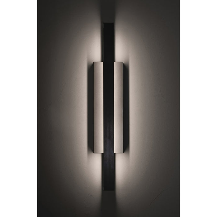 AFX Lighting Liam 2LT 24'' LED Outdoor Sconce, Nickel/White