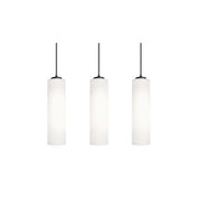 AFX Lighting Leo 3 Light Black Pendant, Black/White - LEOP0412MBBKLNR3