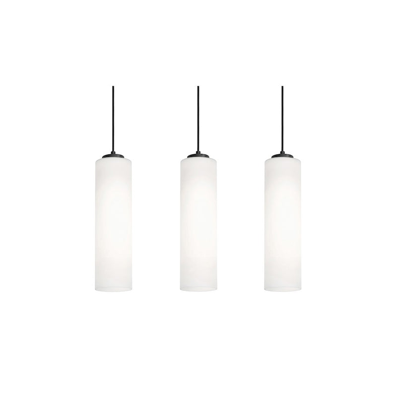 AFX Lighting Leo 3 Light Black Pendant, Black/White - LEOP0412MBBKLNR3
