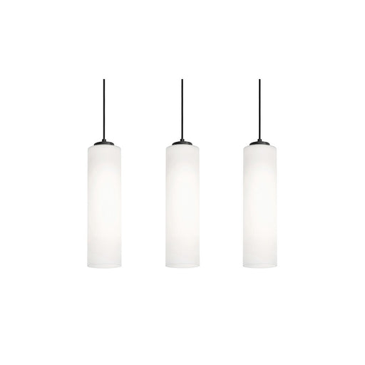 AFX Lighting Leo 3 Light Black Pendant, Black/White - LEOP0412MBBKLNR3
