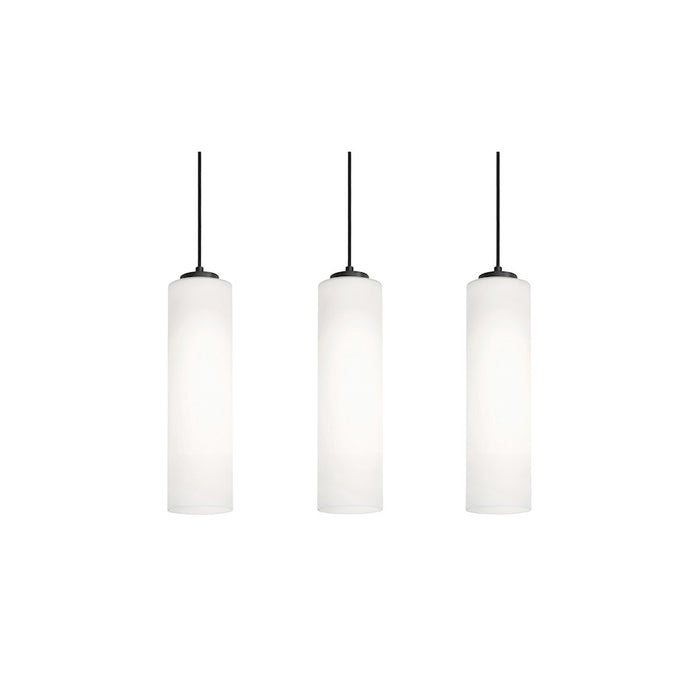 AFX Lighting Leo 3 Light Black Pendant, Black/White - LEOP0412MBBKLNR3