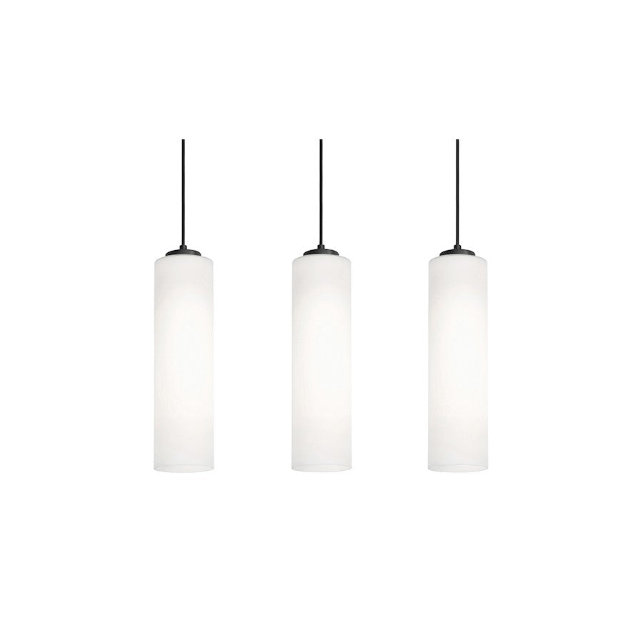 AFX Lighting Leo 3 Light Black Pendant, Black/White - LEOP0412MBBKLNR3