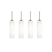AFX Lighting Leo 4 Light Black Pendant, Black/White - LEOP0412MBBKLNR4