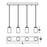 AFX Lighting Leo 4 Light Black Pendant, Black/White