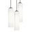 AFX Lighting Leo 3 Light Black Pendant, Black/White/Round - LEOP0412MBBKRND3