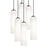 AFX Lighting Leo 6 Light Black Pendant, Black/White - LEOP0412MBBKRND6