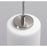 AFX Lighting Leo 1Light 12'' Medium Base Pendant, Satin Nickel/White