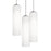 AFX Lighting Leo 3 Light Round Pendant, Satin Nickel/White - LEOP0412MBSNRND3
