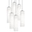 AFX Lighting Leo 6 Light Round Pendant, Satin Nickel/White - LEOP0412MBSNRND6