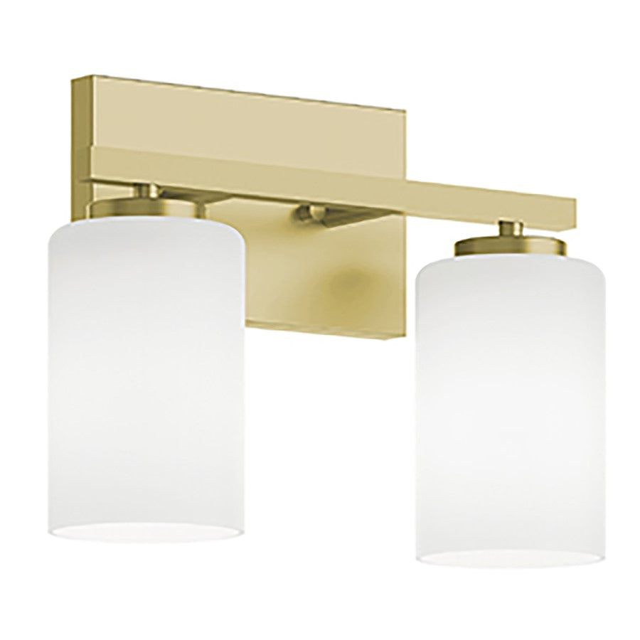 AFX Lighting Leo 2 Light 13" Vanity, Light Antique Brass/Clear - LEOV1309MBLB