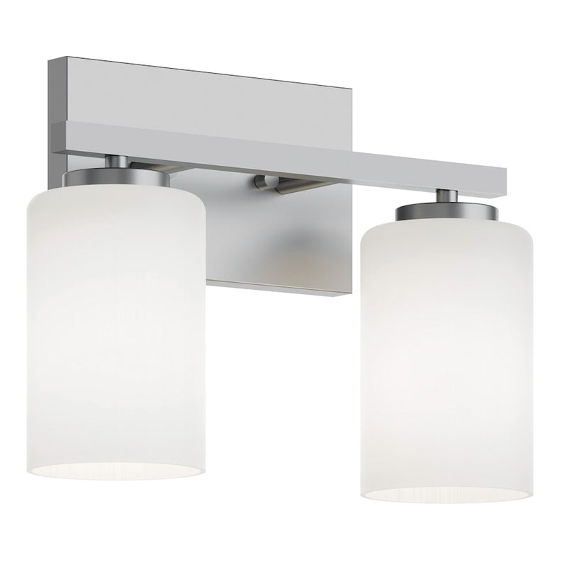 AFX Lighting Leo 2 Light 13" Vanity, Satin Nickel/Clear - LEOV1309MBSN