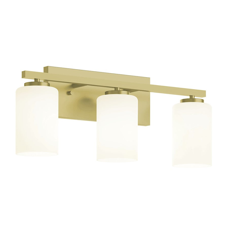 AFX Lighting Leo 3 Light 22" Vanity, Light Antique Brass/Clear - LEOV2209MBLB