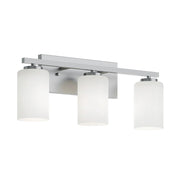 AFX Lighting Leo 3 Light 22" Vanity, Satin Nickel/Clear - LEOV2209MBSN