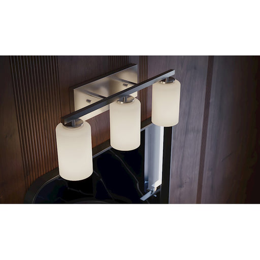 AFX Lighting Leo 3 Light 22" Vanity, Satin Nickel/Clear