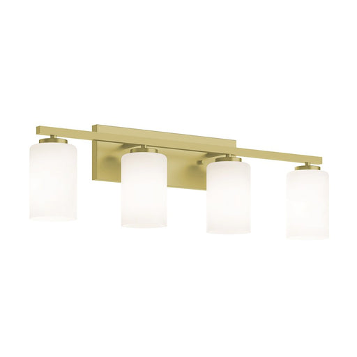 AFX Lighting Leo 4 Light 31" Vanity, Light Antique Brass/Clear - LEOV3109MBLB