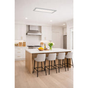 AFX Lighting Lugano 1Lt LED Flush Mount/12"D x 24"W , Nk/Wht