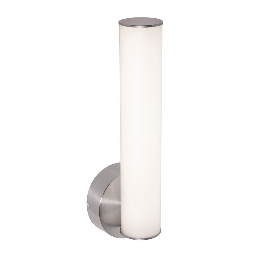 AFX Lighting Leia 1Lt 14" LED Wall Sconce, Nickel/Frosted - LIAS0514LAJUDSN