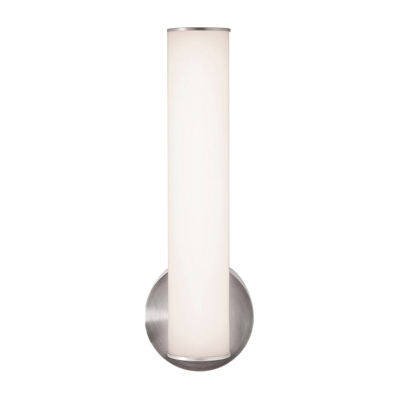 AFX Lighting Leia 1Lt 14" LED Wall Sconce, Nickel/Frosted