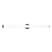 AFX Lighting Leia 1 Light 48" Vanity Light, Black/Frosted - LIAV4804LAJMVBK