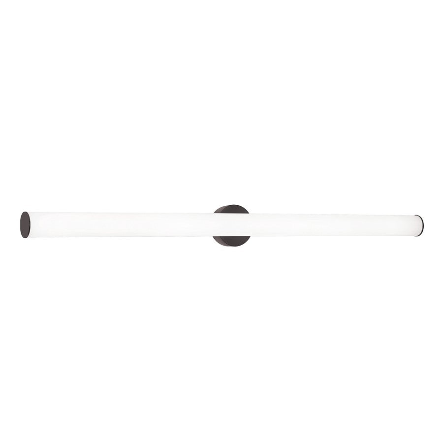 AFX Lighting Leia 1 Light 48" Vanity Light, Black/Frosted - LIAV4804LAJMVBK