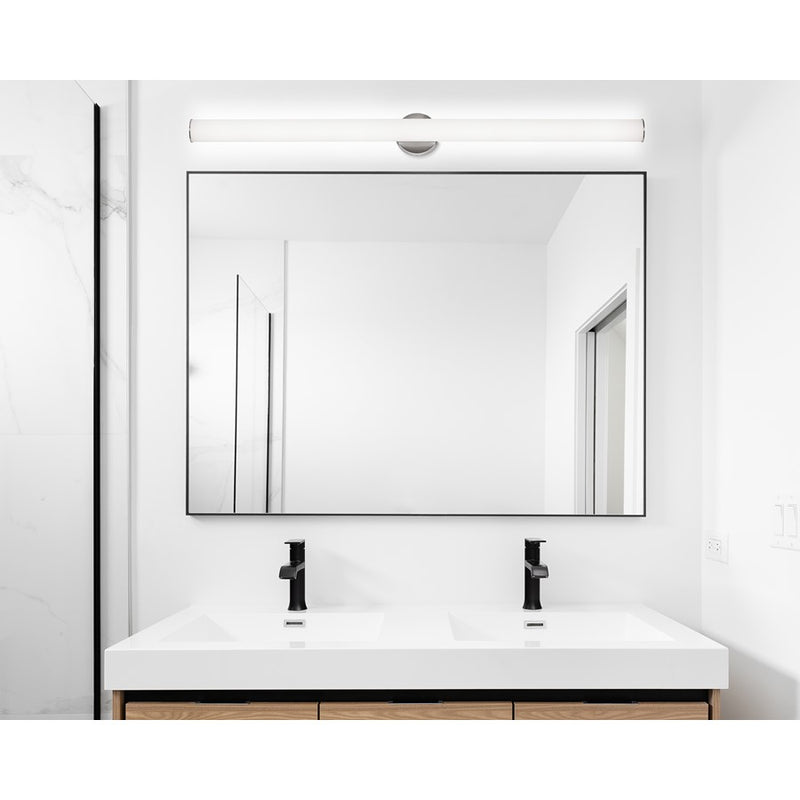 AFX Lighting Leia 1 Light 48" Vanity Light, Nickel/Frosted
