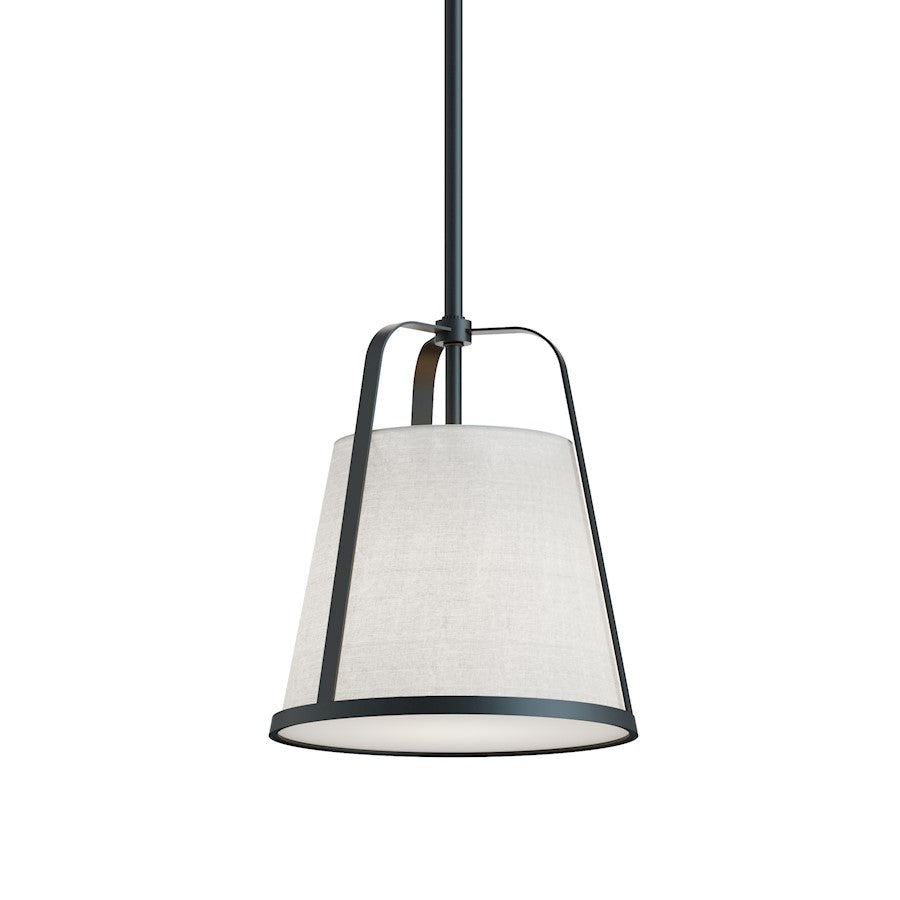 AFX Lighting Lizzette 10'' Med Base Pendant, Black/White - LIZP10MBBK