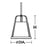 AFX Lighting Lizzette 10'' Medium Base Pendant, Black/White