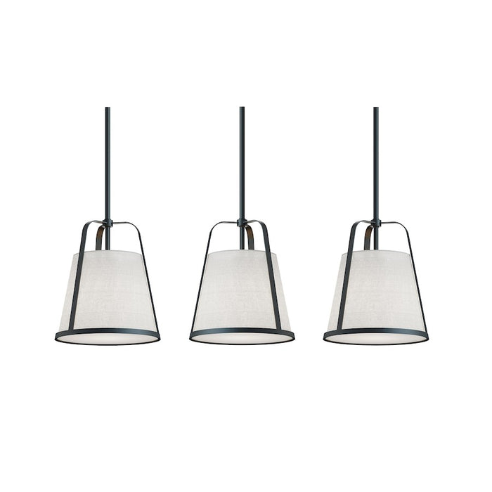 AFX Lighting Lizzette Light Black Pendant, Black/Linen White - LIZP10MBBKLNR3
