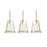 AFX Lighting Lizzette 3-Light Linear Pendant, Brass/Linen White - LIZP10MBLBLNR3