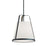 AFX Lighting Lizzette 1 Light 18'' Med Base Pendant, Black/White - LIZP18MBBK