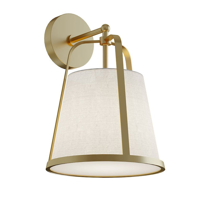 AFX Lighting Lizzette 1 Light 15'' Med Base Sconce, Brass/White - LIZS15MBLB