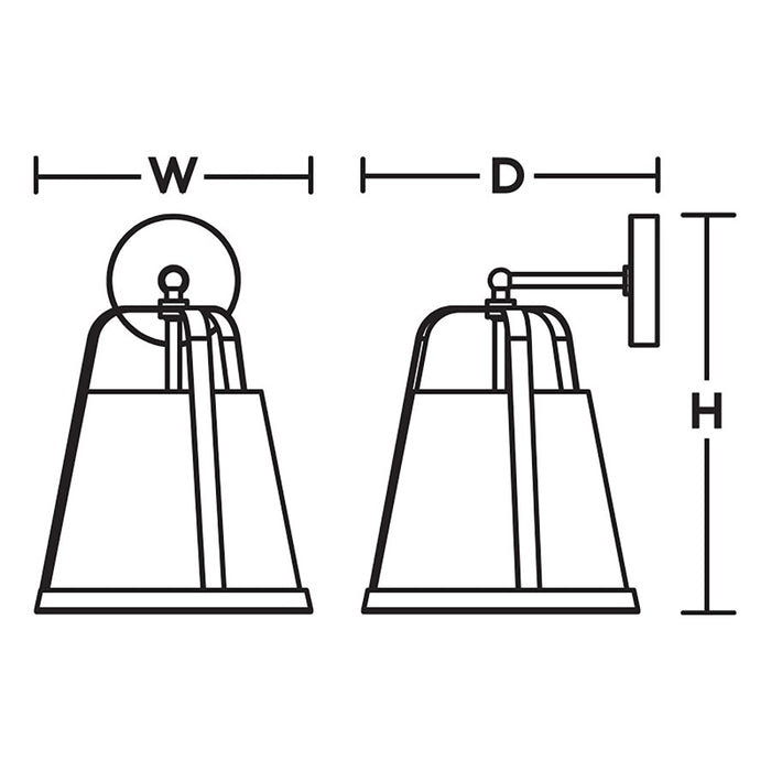 AFX Lighting Lizzette 1 Light 15'' Medium Base Sconce, Brass/White