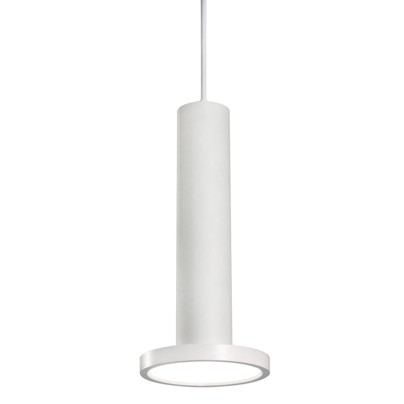 AFX Lighting Luna 1 Light 5.34" Pendant, White/White