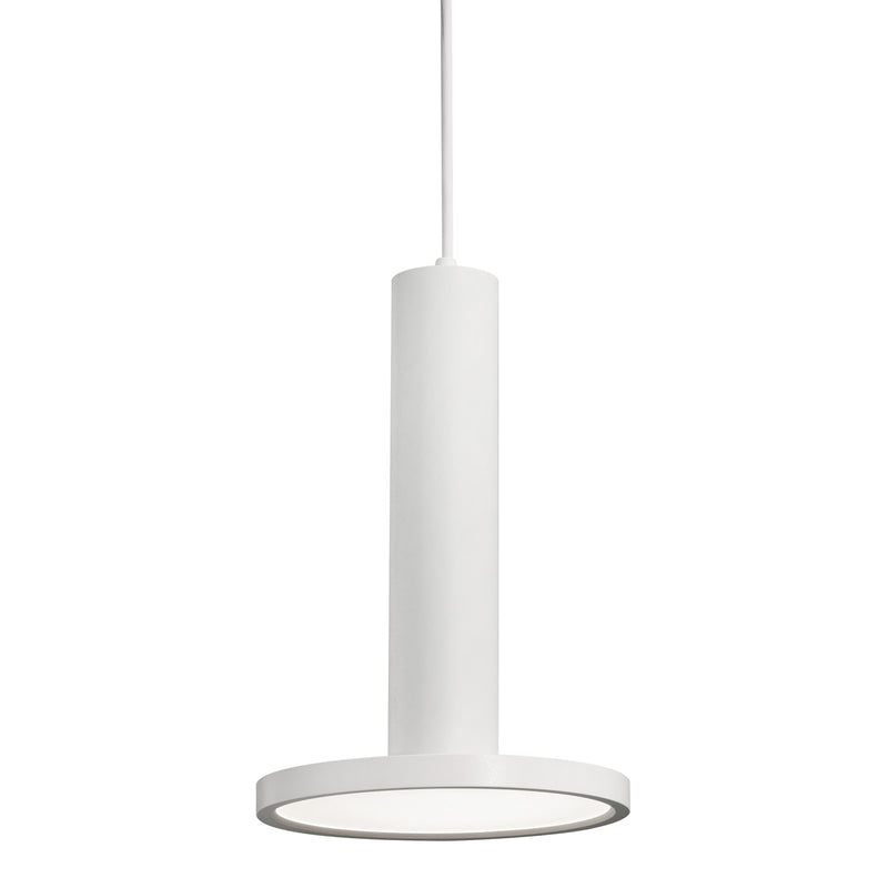 AFX Lighting Luna 1 Light 7.88" Pendant, White/White