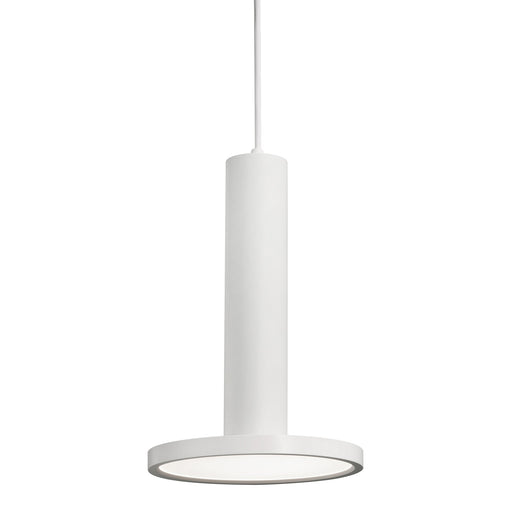 AFX Lighting Luna 1 Light 7.88" Pendant, White/White