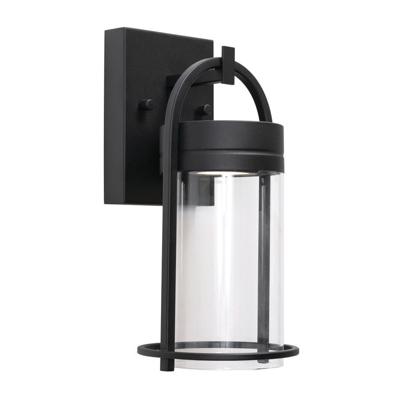 AFX Lighting Langston 1Lt LED 12"H Outdoor Sconce, Black/Clear