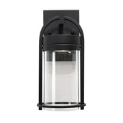 AFX Lighting Langston 1Lt LED 12"H Outdoor Sconce, Black/Clear