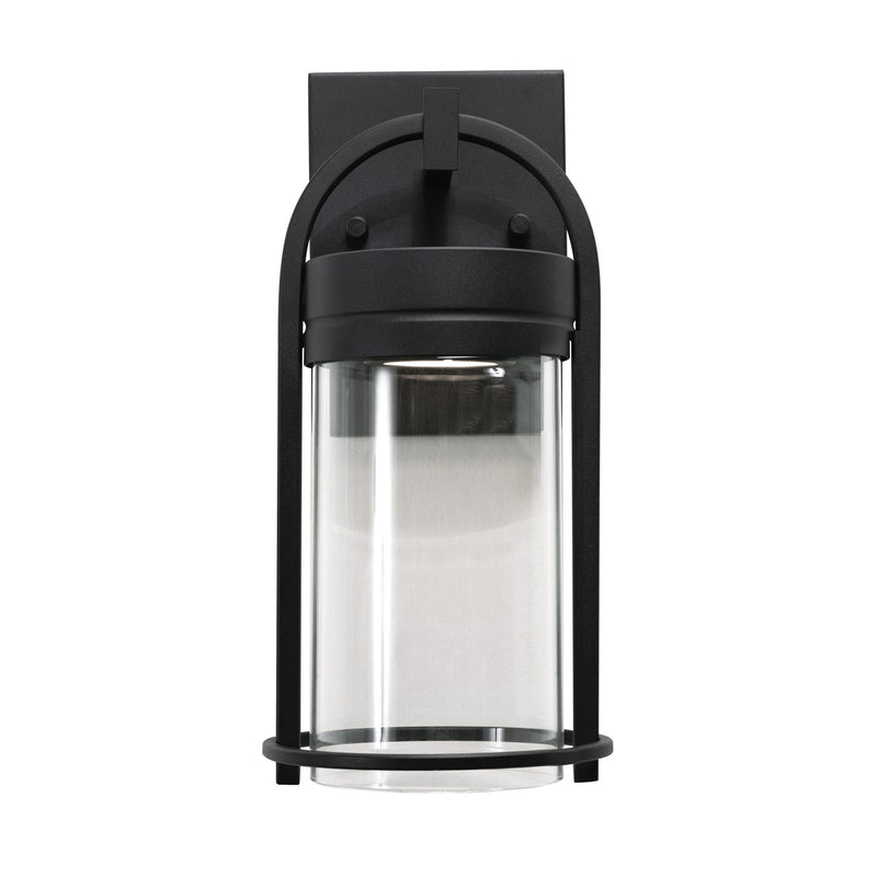 AFX Lighting Langston 1Lt LED 12"H Outdoor Sconce, Black/Clear