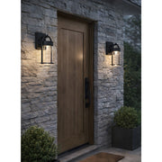 AFX Lighting Langston 1Lt LED 17"H Outdoor Sconce, Black/Clear