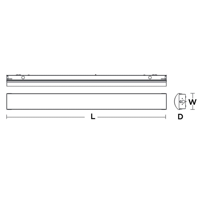 AFX Lighting Lisle 1Lt 48" LED Linear Striplight, White/White