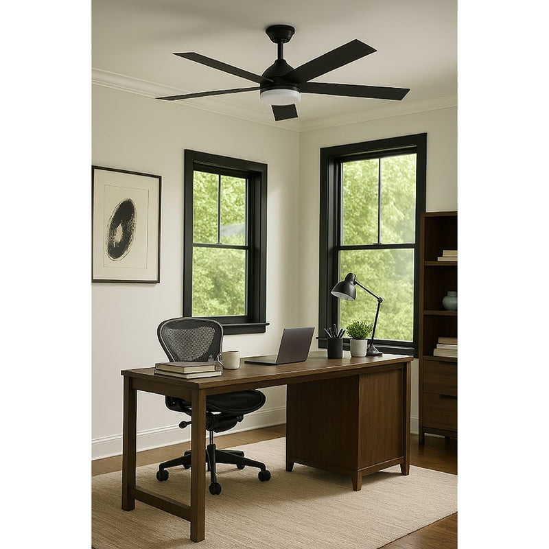 AFX Lighting Maddox 1Lt 52" 5 Blade LED Ceiling Fan, BK/FR