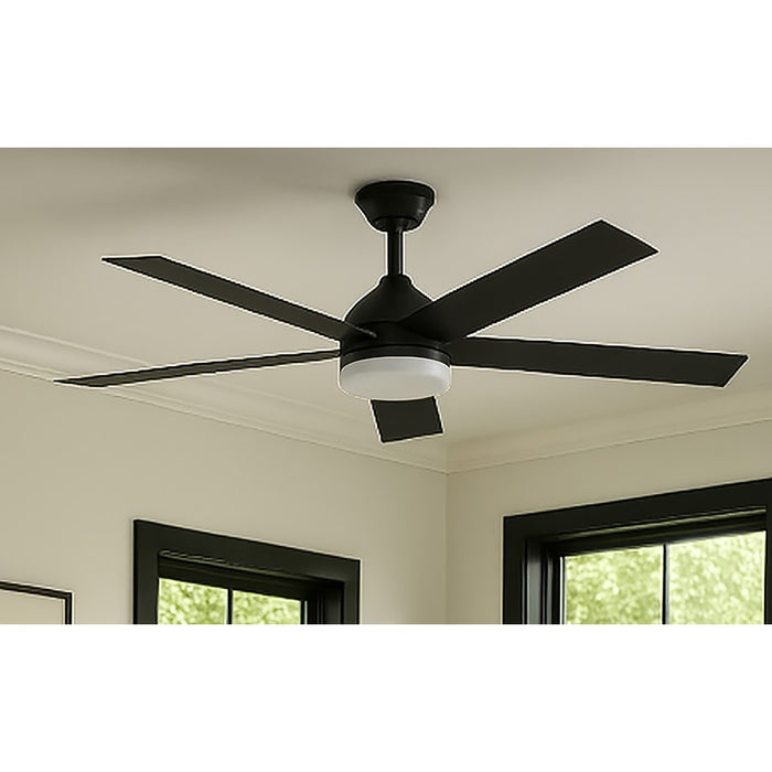 AFX Lighting Maddox 1Lt 52" 5 Blade LED Ceiling Fan, BK/FR