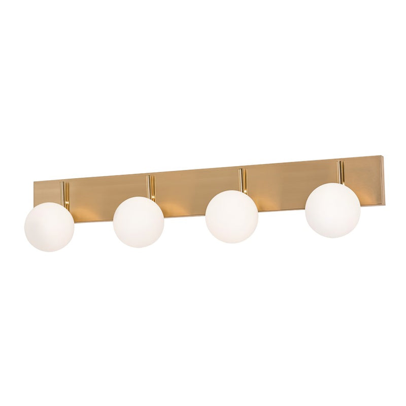 AFX Lighting Metropolitan LED 1 Light 38" Sconce, Brass/Wh