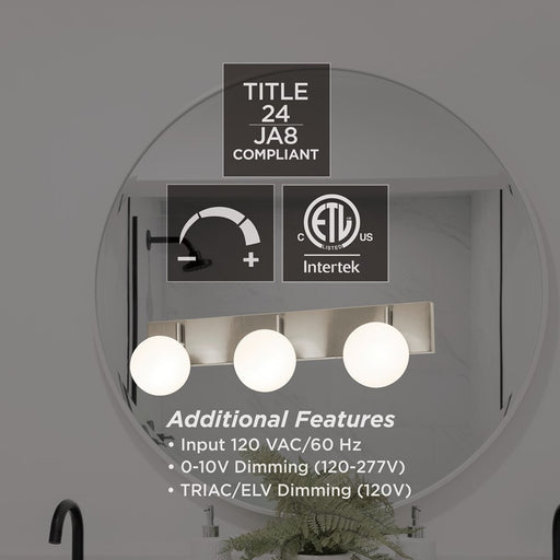 AFX Lighting Metropolitan LED 1 Light 38" Sconce, Brass/Wh