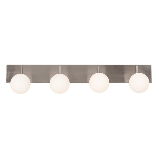 AFX Lighting Metropolitan 4 Light Vanity, Satin Nickel/White